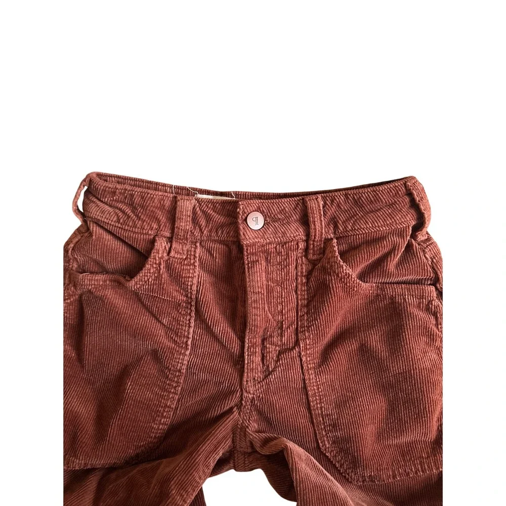 Anthropologie Pilcro Rylan High Rise Flare Corduroy Jeans Womens 25P Boho Cedar